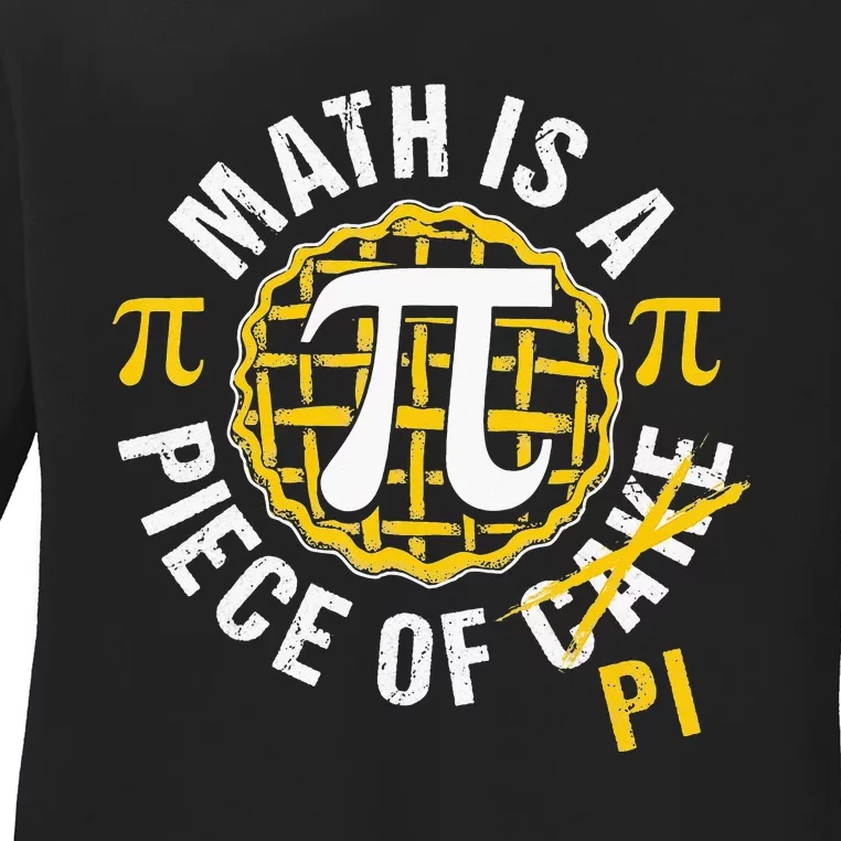 Simple Pi Symbol National funny Pi Day Ladies Long Sleeve Shirt