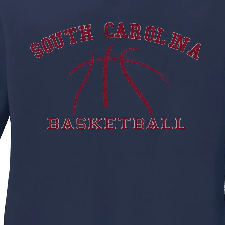 Sc Practice South Carolina Basketball Fan Apparel Hoops Gear Ladies Long Sleeve Shirt