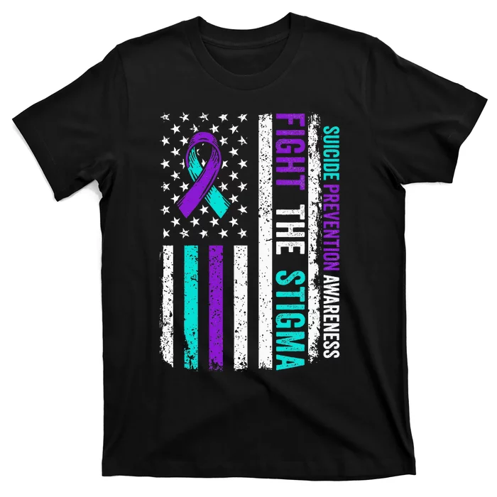 Suicide Prevention Support Fight Stigma Suicide Awareness T-Shirt