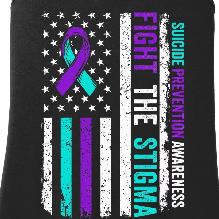 Suicide Prevention Support Fight Stigma Suicide Awareness Ladies Essential Tank