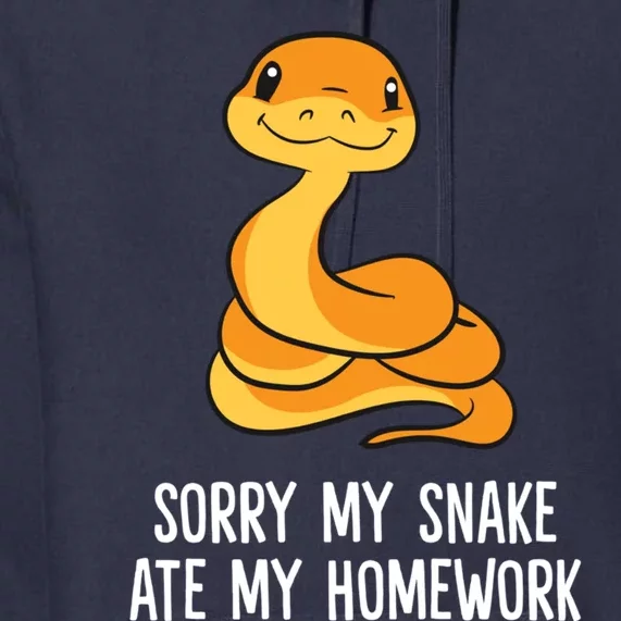 Snake Pet School Sorry, My Snake Ate Homework Premium Hoodie