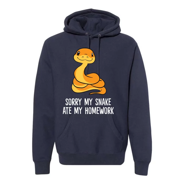 Snake Pet School Sorry, My Snake Ate Homework Premium Hoodie