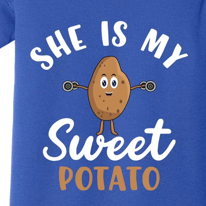 Sweet Potato She Is My Sweet Potato Funny Potato Gift Baby Bodysuit