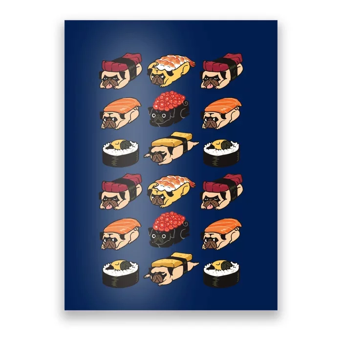 Sushi Pug Poster