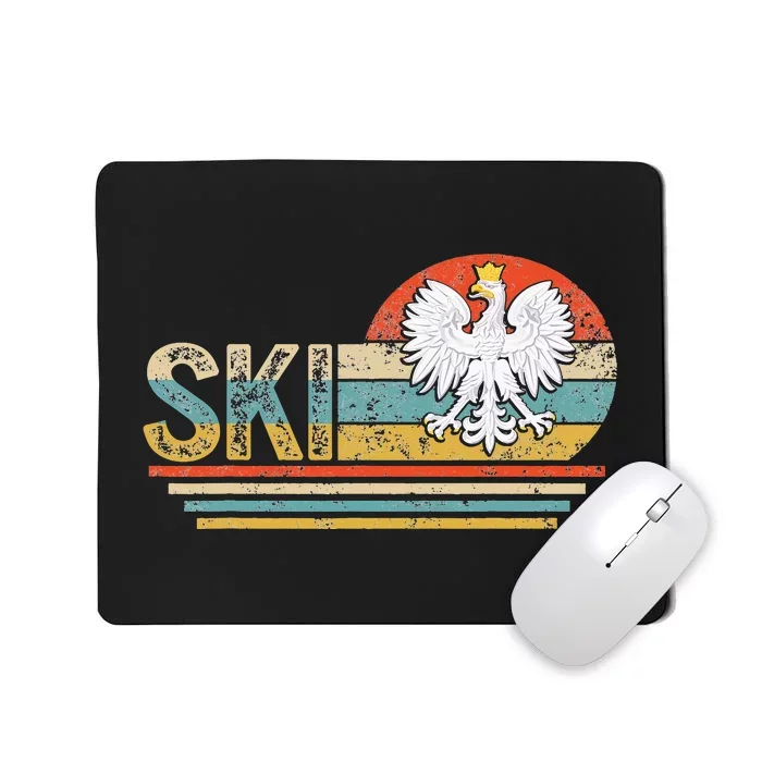 Ski Polish Surname Poland Heritage Polski Eagle Dyngus Day Mousepad