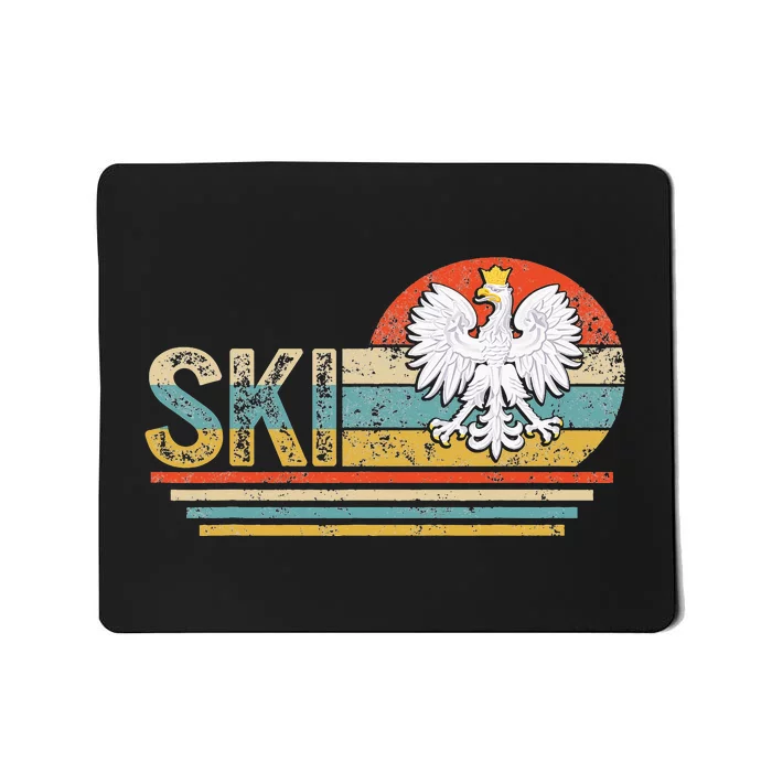 Ski Polish Surname Poland Heritage Polski Eagle Dyngus Day Mousepad