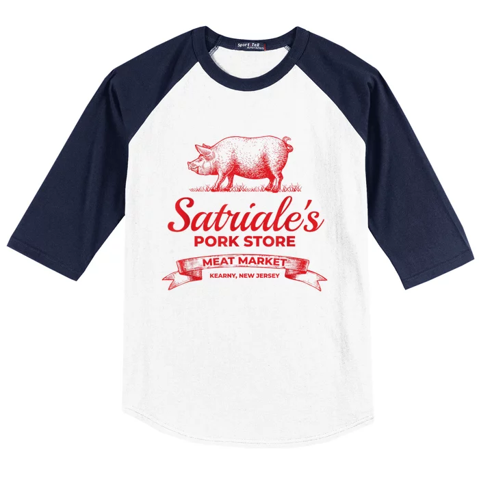 Satriales Pork Store Kearny New Jersey Baseball Sleeve Shirt