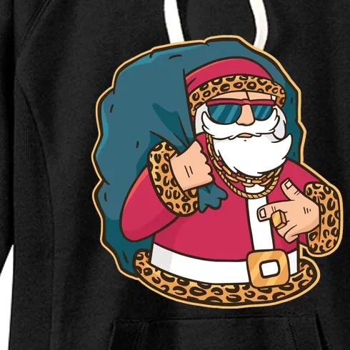 Santa Pimp Women's Fleece Hoodie