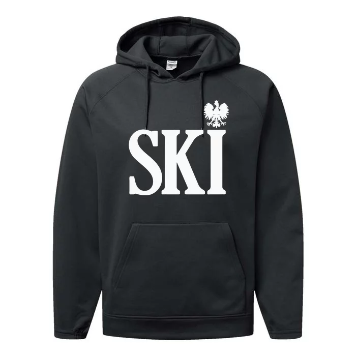 SKI Polish Surnames Ending Polish Eagle Dyngus Day Performance Fleece Hoodie