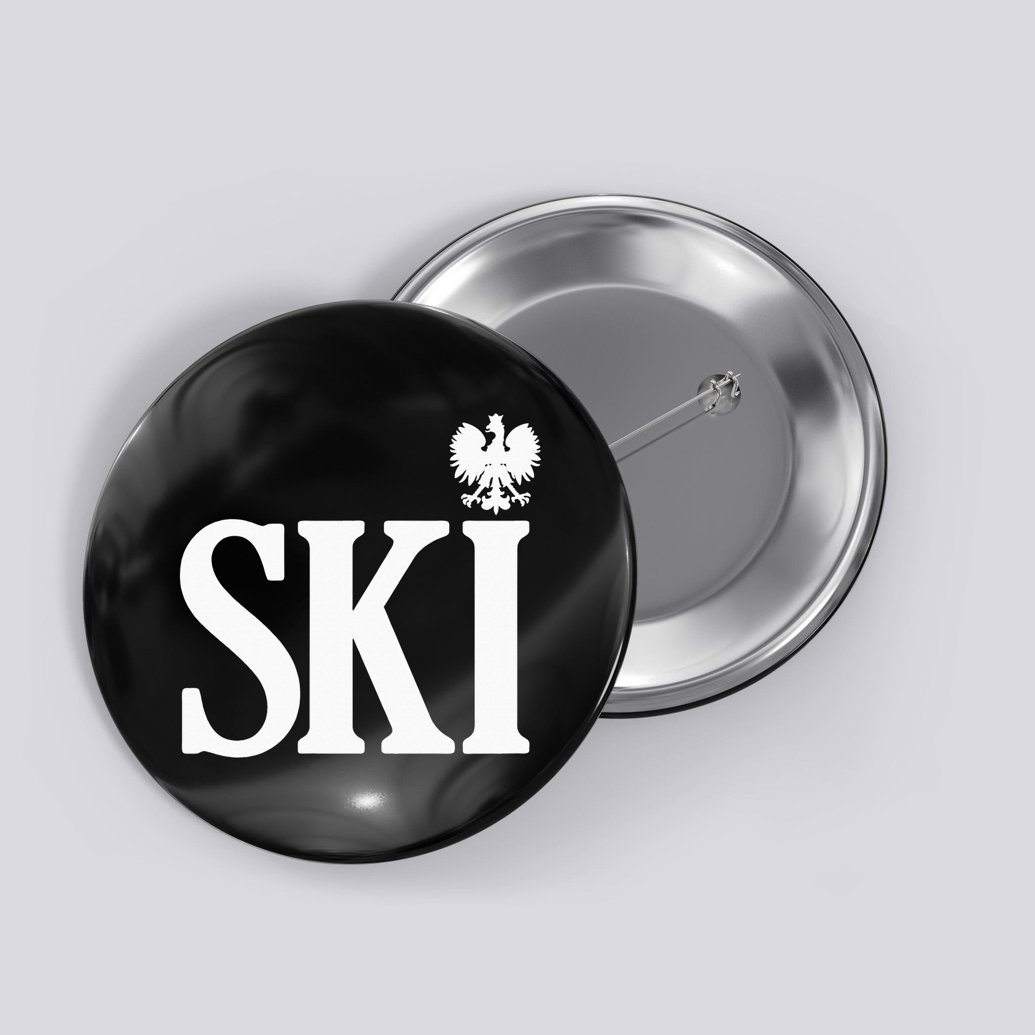 SKI Polish Surnames Ending Polish Eagle Dyngus Day Button | TeeShirtPalace