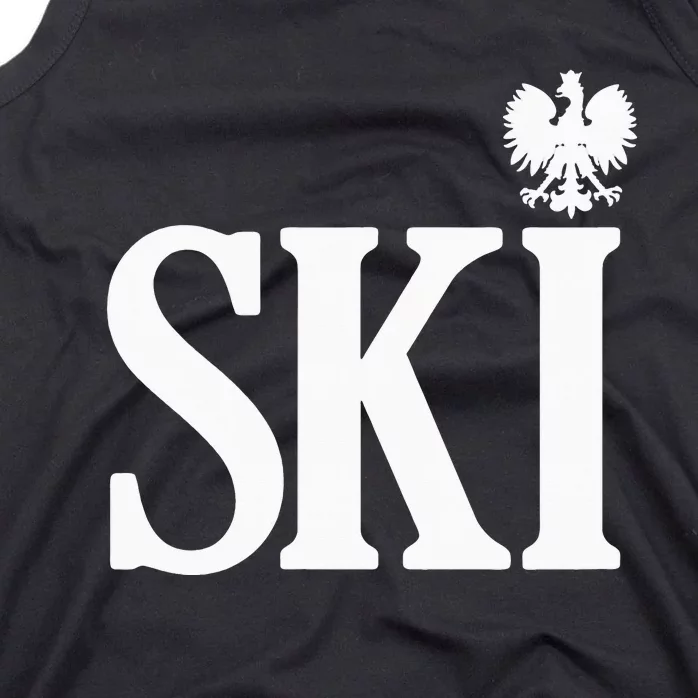 SKI Polish Surnames Ending Polish Eagle Dyngus Day Tank Top