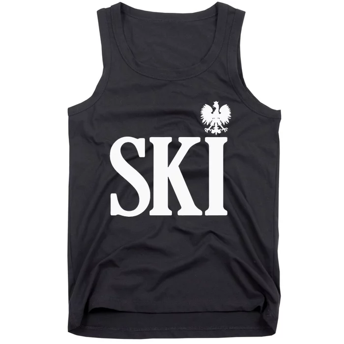 SKI Polish Surnames Ending Polish Eagle Dyngus Day Tank Top