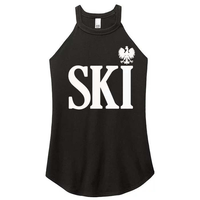 SKI Polish Surnames Ending Polish Eagle Dyngus Day Women’s Perfect Tri Rocker Tank