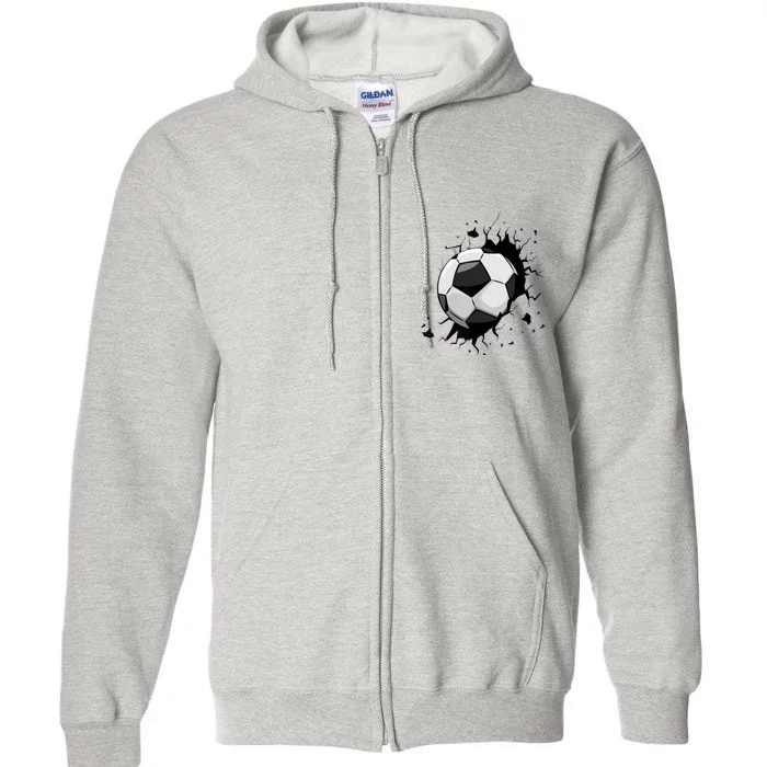 Soccer Players Soccer Team Graphic Sports Soccer Full Zip Hoodie