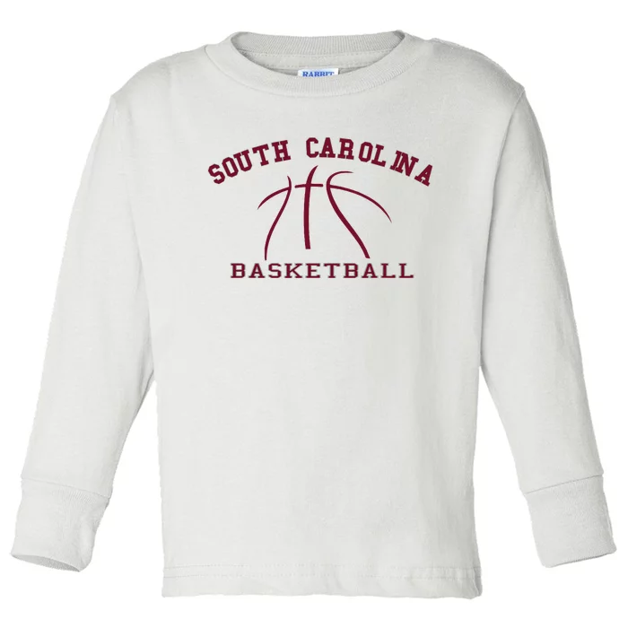 Sc Practice South Carolina Basketball Fan Hoops Gear Toddler Long Sleeve Shirt