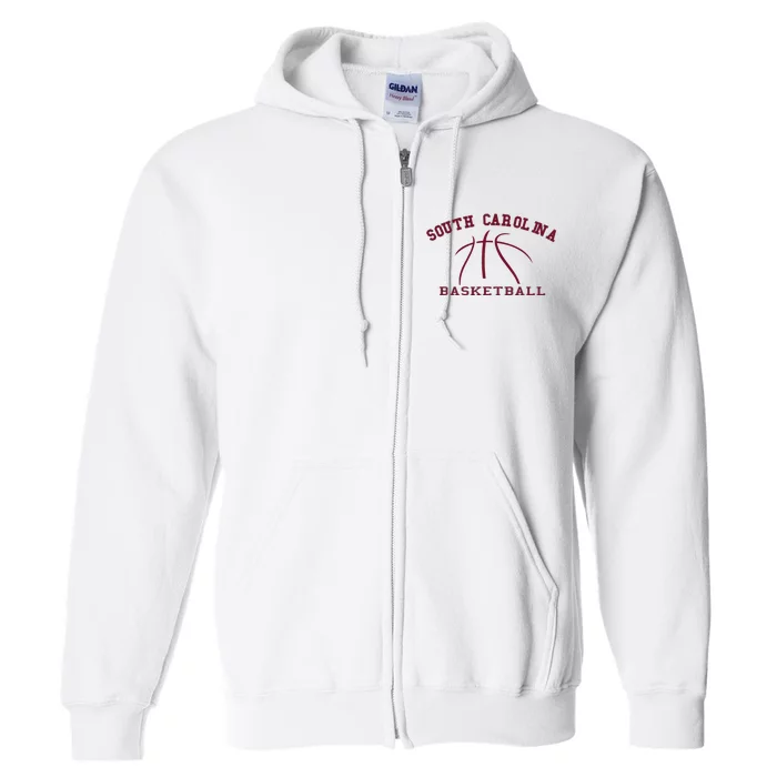 Sc Practice South Carolina Basketball Fan Hoops Gear Full Zip Hoodie