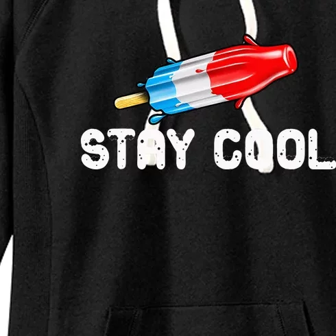 Summer Popsicle Stay Cool Funny Bomb Retro 80s Pop Gift Women's Fleece Hoodie