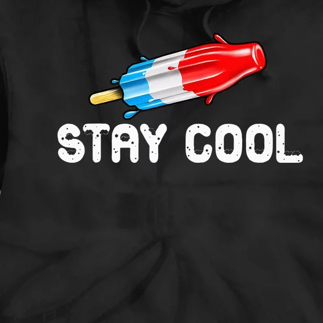 Summer Popsicle Stay Cool Funny Bomb Retro 80s Pop Gift Tie Dye Hoodie