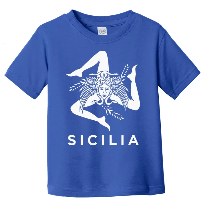 Sicilian Pride Sicilia Sicilian Flag Trinacria Toddler T-Shirt