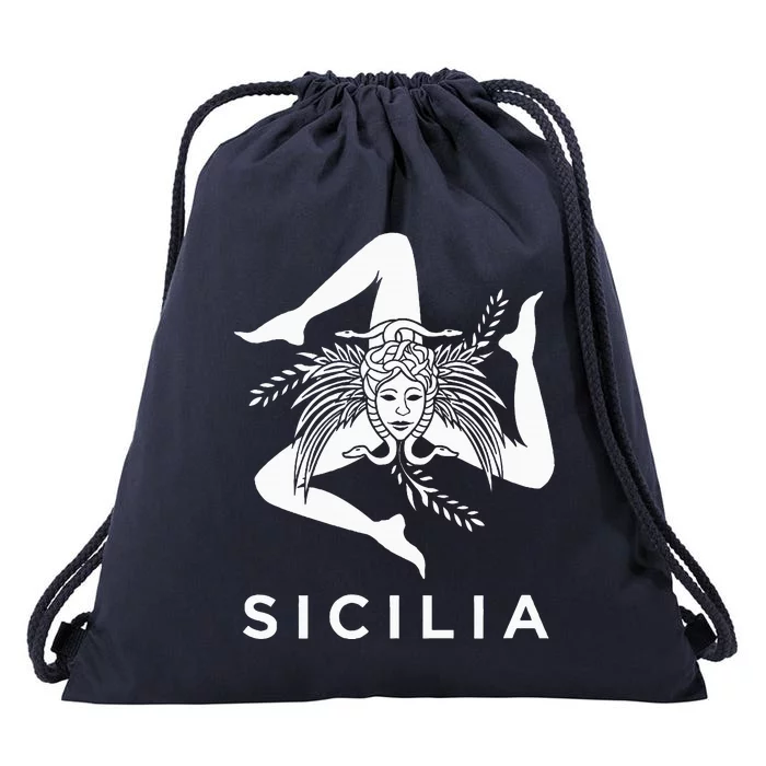 Sicilian Pride Sicilia Sicilian Flag Trinacria Drawstring Bag