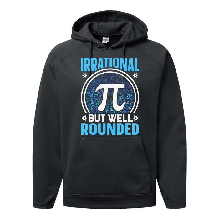 Simple Pi Symbol Shirt National Pi Day Performance Fleece Hoodie