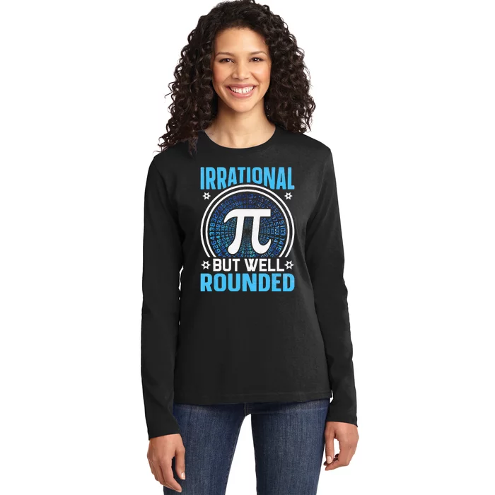 Simple Pi Symbol Shirt National Pi Day Ladies Long Sleeve Shirt