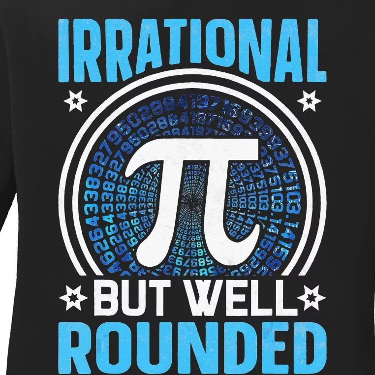 Simple Pi Symbol Shirt National Pi Day Ladies Long Sleeve Shirt