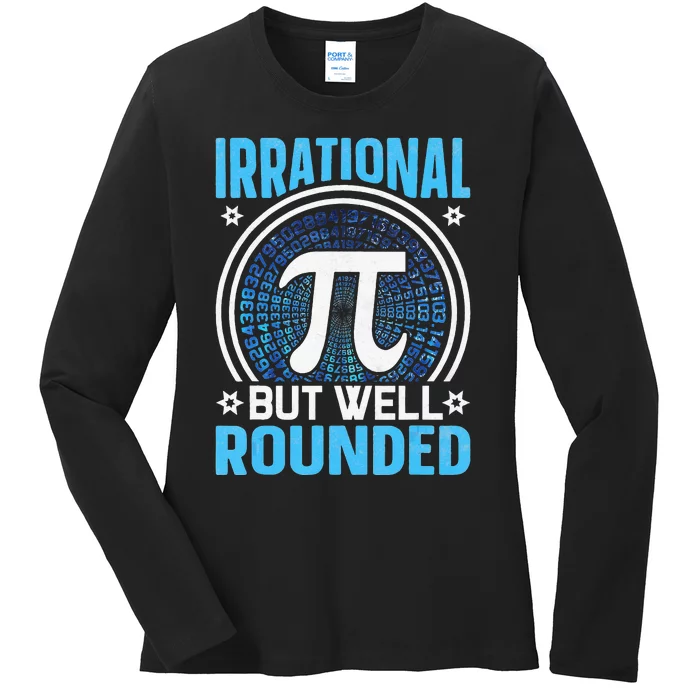 Simple Pi Symbol Shirt National Pi Day Ladies Long Sleeve Shirt