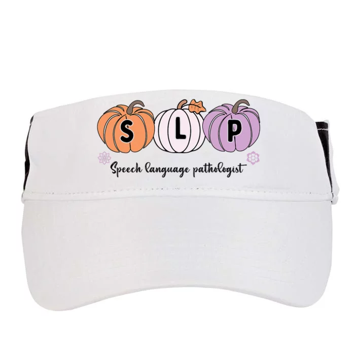 Slp Pumpkin Speech Language Pathologist Grade Fall Autumn Adult Drive Performance Visor