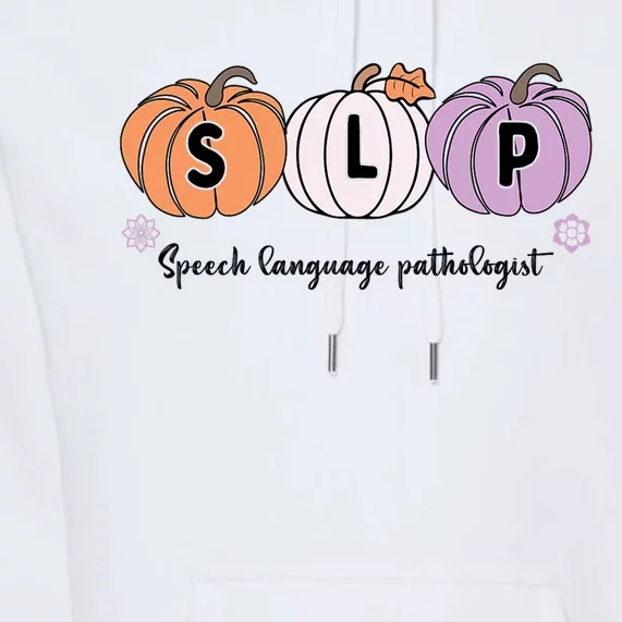 Slp Pumpkin Speech Language Pathologist Grade Fall Autumn Premium Hoodie