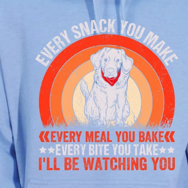 Snackwatching Pup Unisex Surf Hoodie