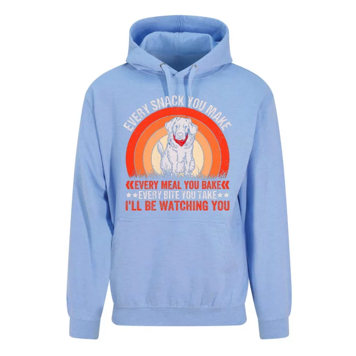 Snackwatching Pup Unisex Surf Hoodie