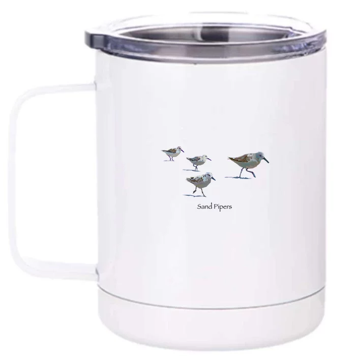 Sand Pipers Front & Back 12oz Stainless Steel Tumbler Cup