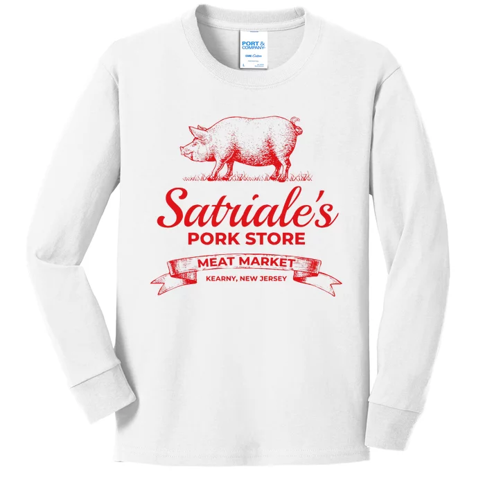 Satriale’S Pork Store Kearny New Jersey Kids Long Sleeve Shirt