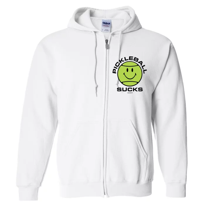 Smiley Pickleball Sucks Limited Full Zip Hoodie