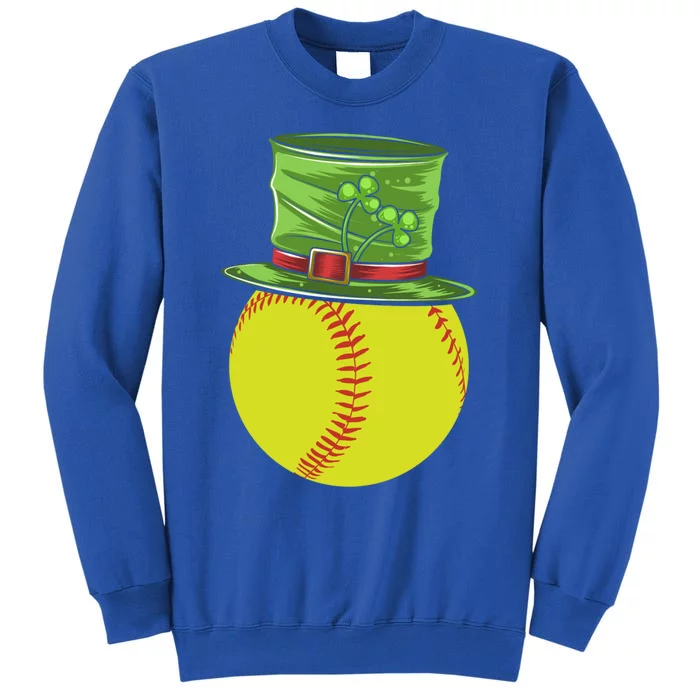 Softball Player Sport St Patrick's Saint Pattys Day Gift Tall Sweatshirt