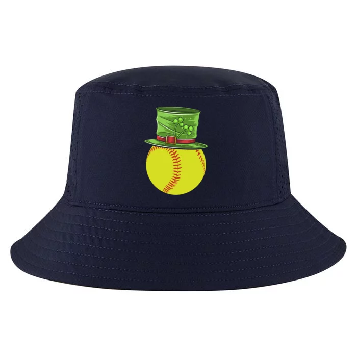 Softball Player Sport St Patrick's Saint Pattys Day Gift Cool Comfort Performance Bucket Hat