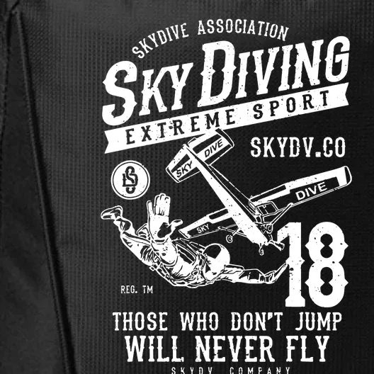 Skydiving Parachuting Skydive Tee Skydiver City Backpack