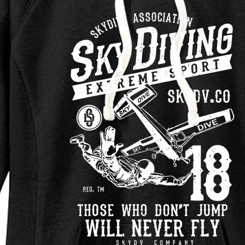 Skydiving Parachuting Skydive Tee Skydiver Women's Fleece Hoodie