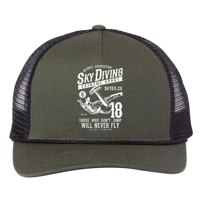 Skydiving Parachuting Skydive Tee Skydiver Retro Rope Trucker Hat Cap