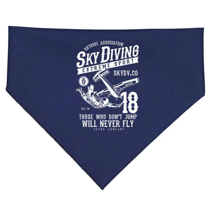 Skydiving Parachuting Skydive Tee Skydiver USA-Made Doggie Bandana