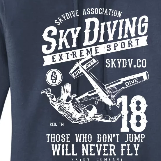 Skydiving Parachuting Skydive Tee Skydiver Women's Pullover Hoodie