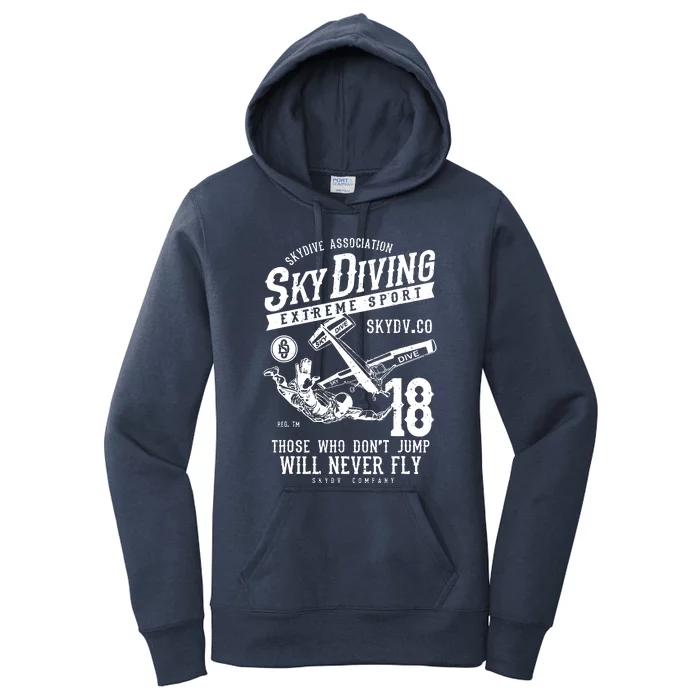 Skydiving Parachuting Skydive Tee Skydiver Women's Pullover Hoodie