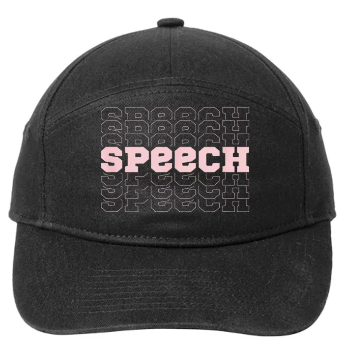 Speech Pathology Speech Pathologist SLP SLPA 7-Panel Snapback Hat