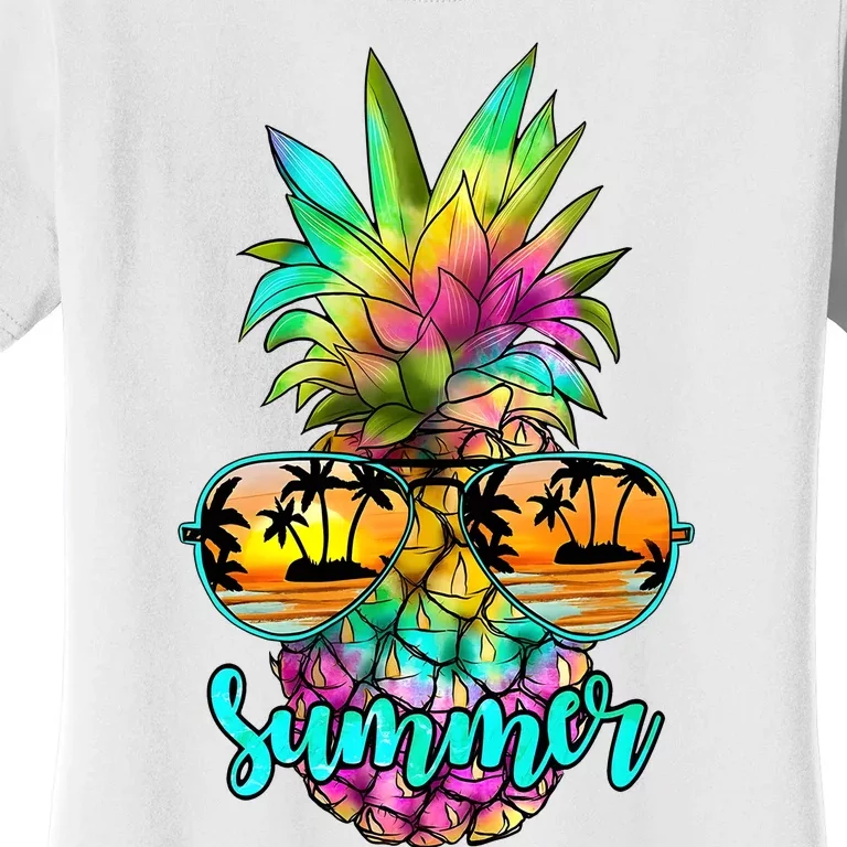 Sunglass Pineapple Summer Vibes Women's T-Shirt