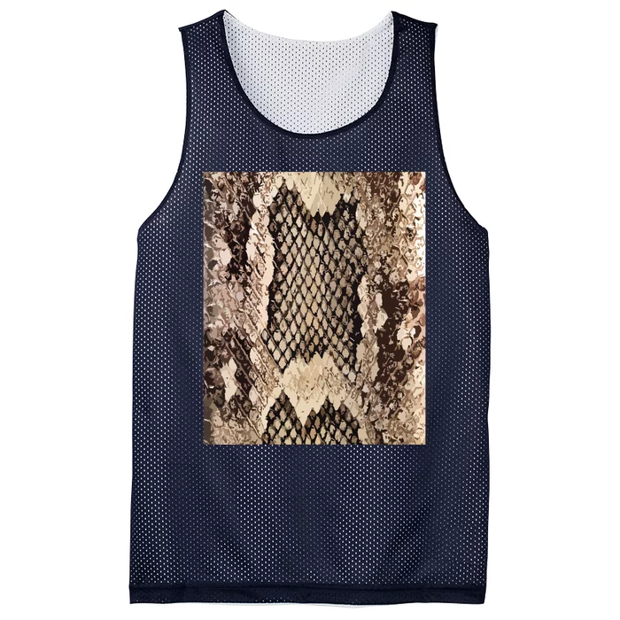 Snakeskin Print Snake Reptile Animal Rattlesnake Mesh Reversible Basketball Jersey Tank