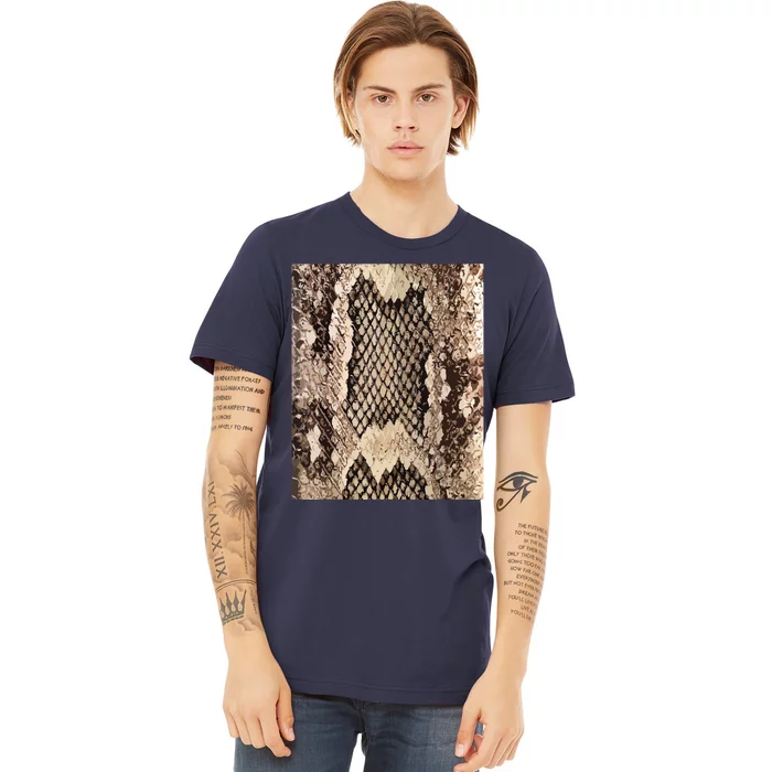 Snakeskin Print Snake Reptile Animal Rattlesnake Premium T-Shirt