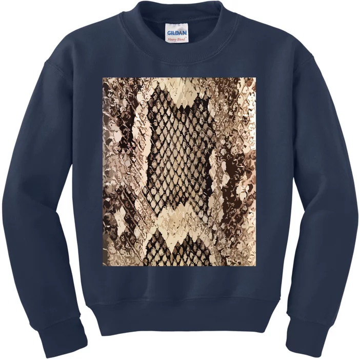 Snakeskin Print Snake Reptile Animal Rattlesnake Kids Sweatshirt