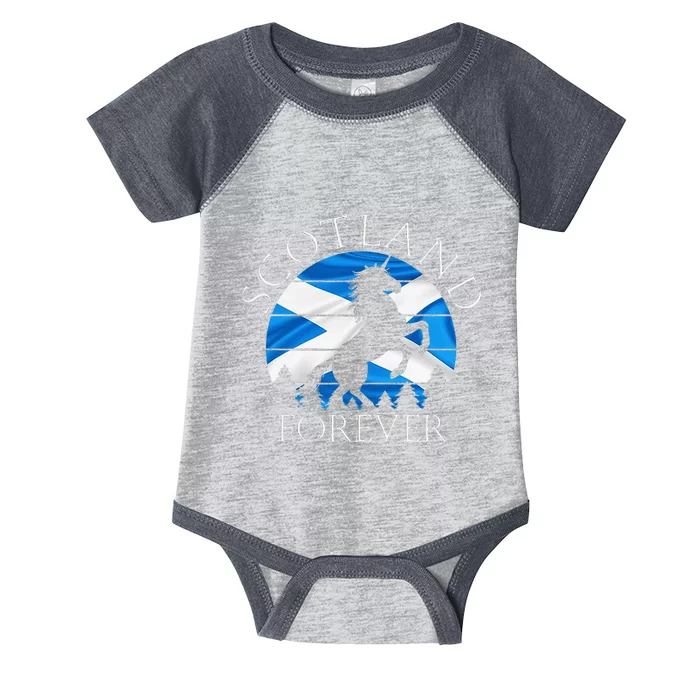 Scottish Pride Scotland Unicorn Scotland Flag Saltire Infant Baby Jersey Bodysuit