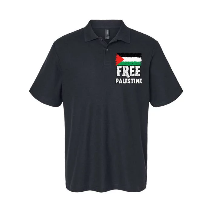 Support Palestine Show Solidarity with a Free Flag Softstyle Adult Sport Polo